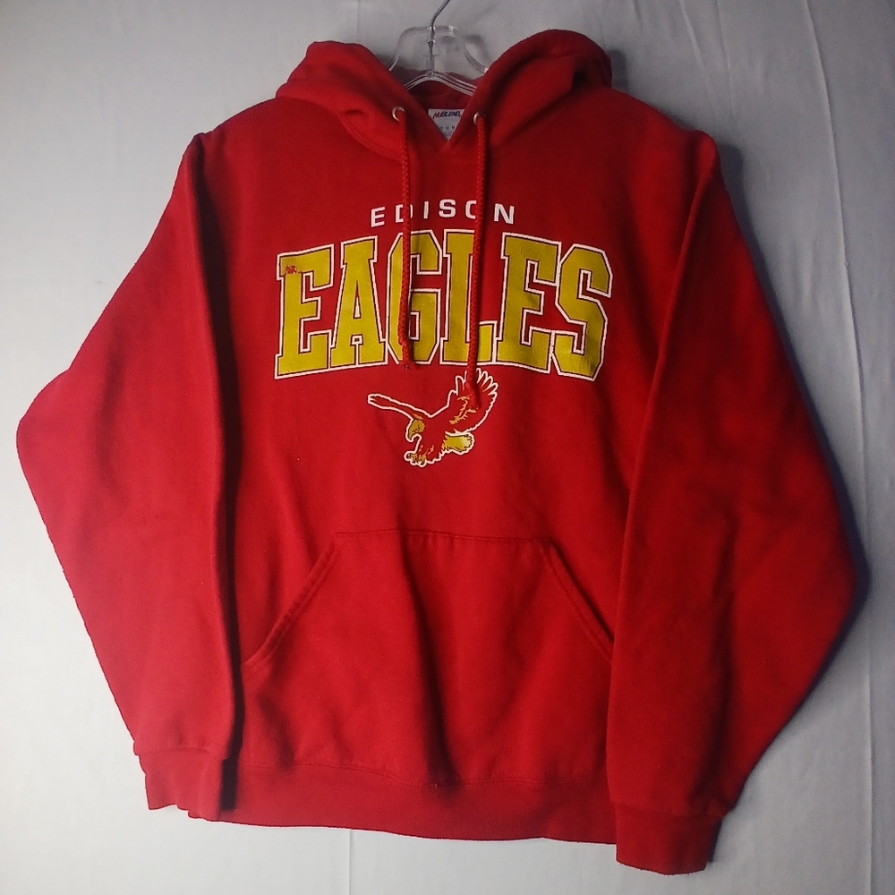 Edison Eagles Red/Gold‎ Hoodie Size M